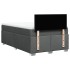 Cama box spring con colchón tela gris oscuro 120x200