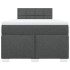 Cama box spring con colchón tela gris oscuro 120x200
