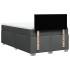 Cama box spring con colchón tela gris oscuro 120x200