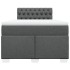 Cama box spring con colchón tela gris oscuro 120x200