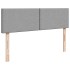 Cama box spring con colchón tela gris claro 140x190