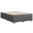 Cama box spring con colchón tela gris oscuro 140x200