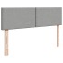 Cama box spring con colchón tela gris claro 160x200
