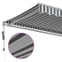Toldo retráctil automático gris antracita y blanco 600x300