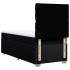Cama box spring con colchón tela negro 100x200