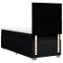 Cama box spring con colchón tela negro 90x190