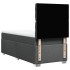 Cama box spring con colchón tela gris oscuro 90x190
