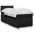 Cama box spring con colchón tela negro 80x200