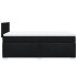 Cama box spring con colchón tela negro 80x200