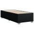 Cama box spring con colchón tela negro 80x200