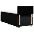 Cama box spring con colchón tela negro 80x200