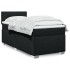 Cama box spring con colchón tela negro 90x190