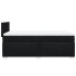 Cama box spring con colchón tela negro 90x190