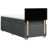 Cama box spring con colchón tela gris oscuro 90x190