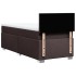 Cama box spring con colchón tela marrón oscuro 90x190