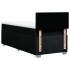 Cama box spring con colchón tela negro 90x190