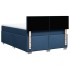 Cama box spring con colchón tela azul 140x190