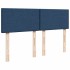Cama box spring con colchón tela azul 140x190