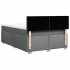 Cama box spring con colchón tela gris oscuro 140x200
