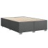 Cama box spring con colchón tela gris oscuro 140x200