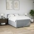 Cama box spring con colchón tela gris claro 160x200