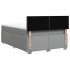Cama box spring con colchón tela gris claro 160x200