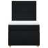 Cama box spring con colchón tela negro 80x200