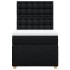 Cama box spring con colchón tela negro 80x200