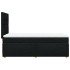 Cama box spring con colchón tela negro 90x190