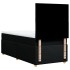 Cama box spring con colchón tela negro 90x190
