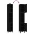 Armario de baño madera contrachapada negro 30x30x190
