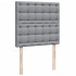 Cama box spring con colchón tela gris claro 90x190