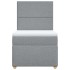Cama box spring con colchón tela gris claro 90x200
