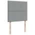 Cama box spring con colchón tela gris claro 90x200