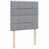 Cama box spring con colchón tela gris claro 90x200