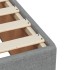 Cama box spring con colchón tela gris claro 90x200