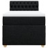 Cama box spring con colchón tela negro 90x190