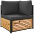 Set sofás de jardín con cojines 4 pzas madera maciza de