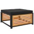 Set sofás de jardín con cojines 4 pzas madera maciza de