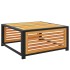 Set sofás de jardín con cojines 4 pzas madera maciza de