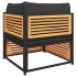 Set sofás de jardín con cojines 4 pzas madera maciza de