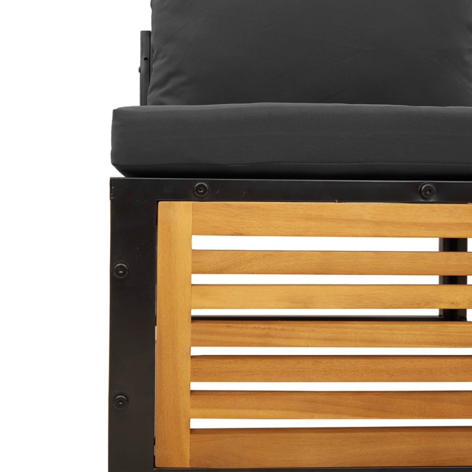 Set sofás de jardín con cojines 4 pzas madera maciza de