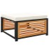 Set de sofás de jardín con cojines 5 pzas madera maciza