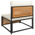 Set de sofás de jardín con cojines 5 pzas madera maciza
