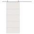 Puerta de granero madera maciza pino blanca 90x208
