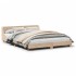 Estructura de cama sin colchón madera maciza de pino 160x200