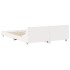 Estructura de cama sin colchón madera de pino blanca 140x200