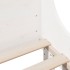 Estructura de cama sin colchón madera de pino blanca 140x200