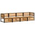 Set sofás de jardín con cojines 4 pzas madera maciza de