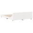 Estructura de cama sin colchón madera de pino blanca 140x190